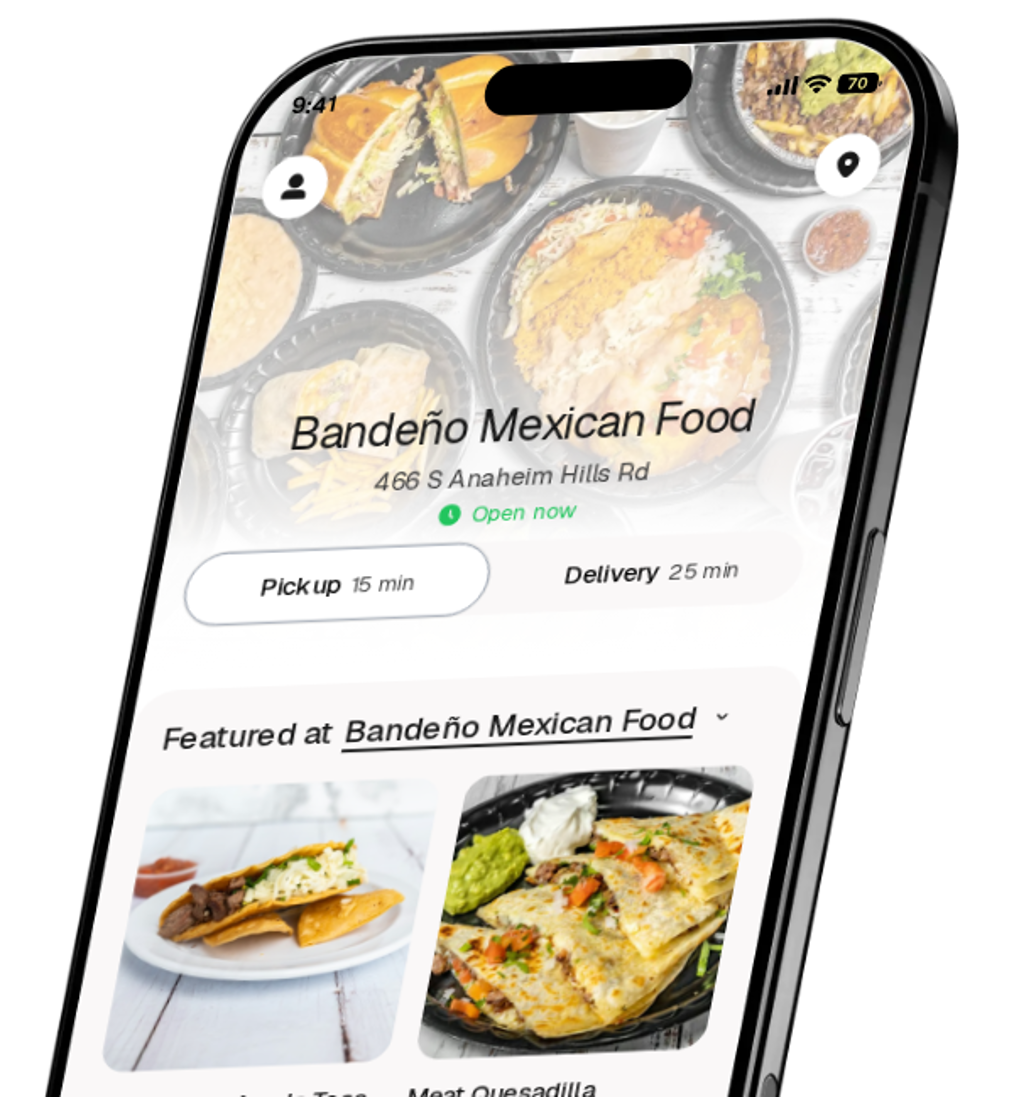 Bandeño Mexican Food app preview